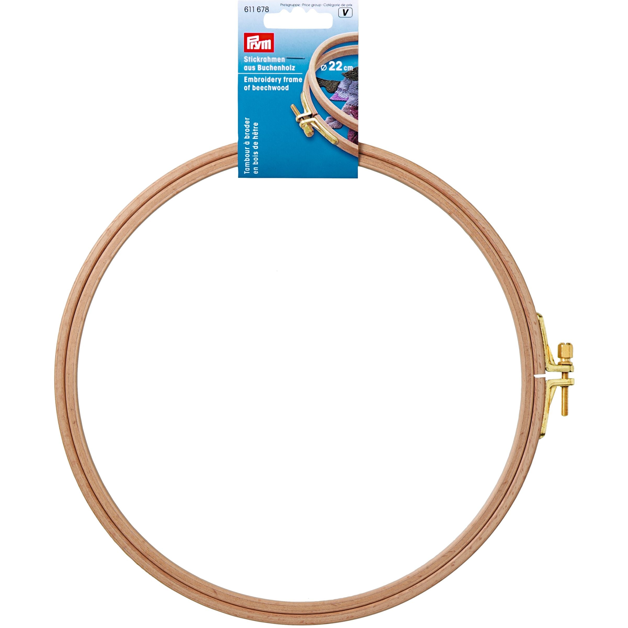 BASTIDOR BORDADO HAYA, TORNILLO AJUSTABLE 22 CM